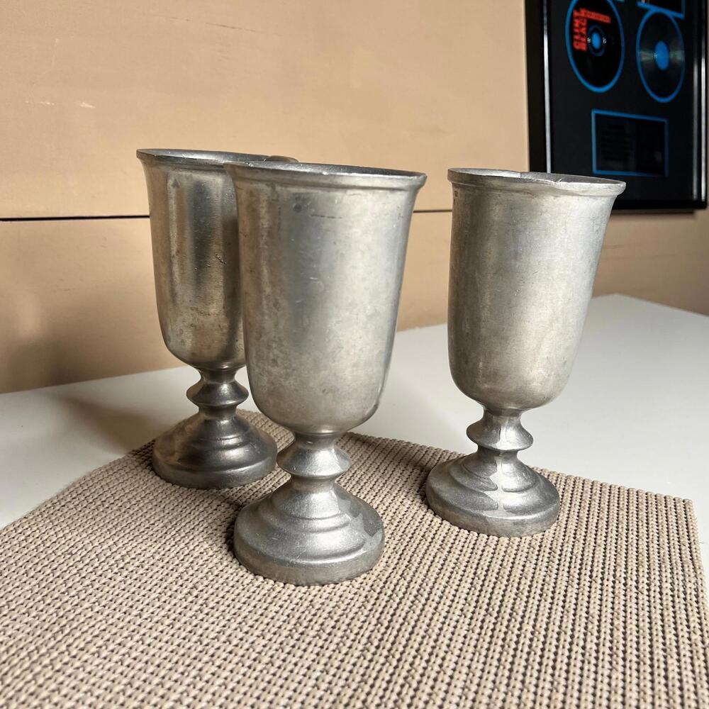Vintage Pewter Goblet. Tavern RWP USA Barware. Wilton Collection Wine / Water
